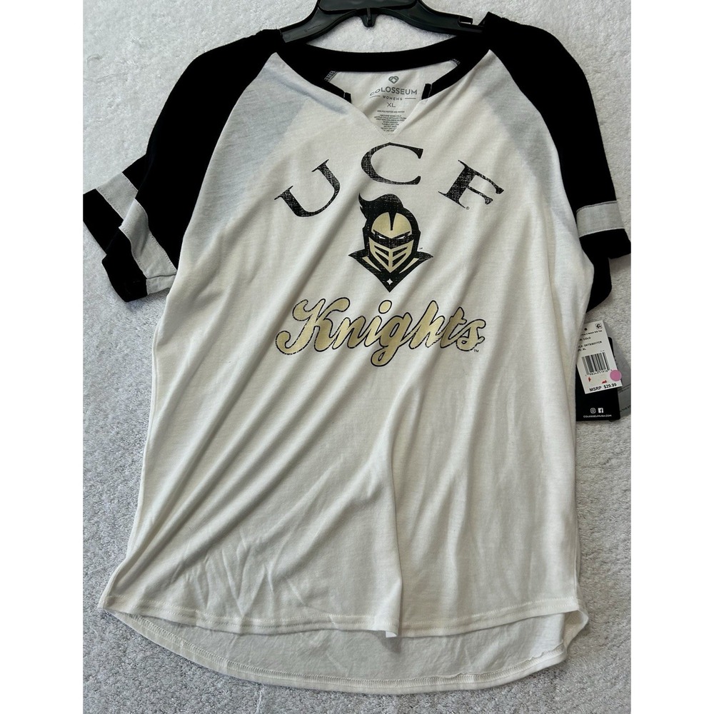 Colosseum Women's XL Colorado Buffaloes Football Cream V Notch T-Shirt  (F2)